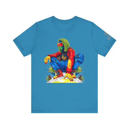 High Roller Rainbow Squat Cannabis T-Shirt - Premium 420 Psychedelic Street Art Colorful Lifestyle Statement Apparel"