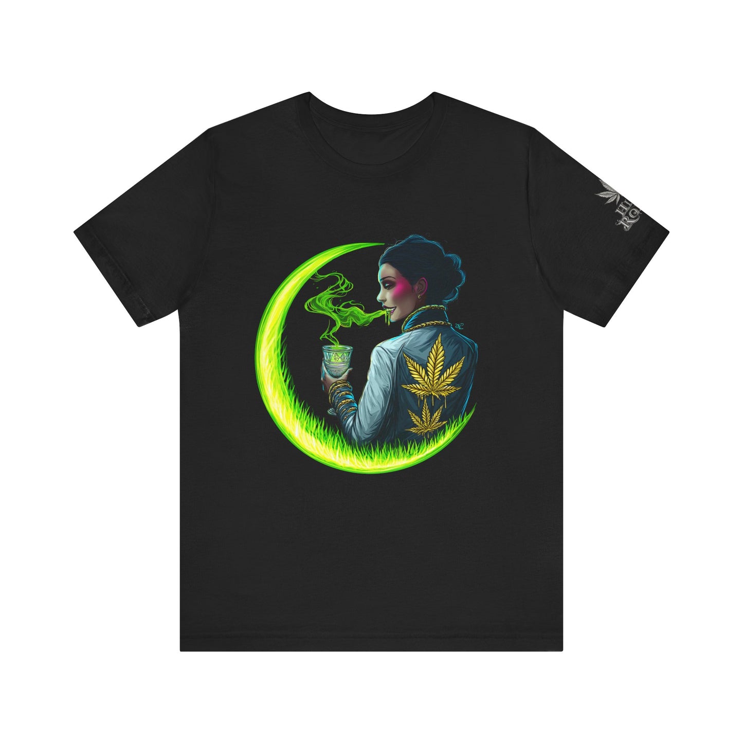 Cannabis Queen Commander T-Shirt - Premium Afrofuturistic 420 Lifestyle Apparel"