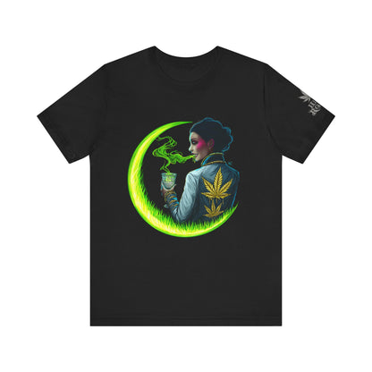 Cannabis Queen Commander T-Shirt - Premium Afrofuturistic 420 Lifestyle Apparel"