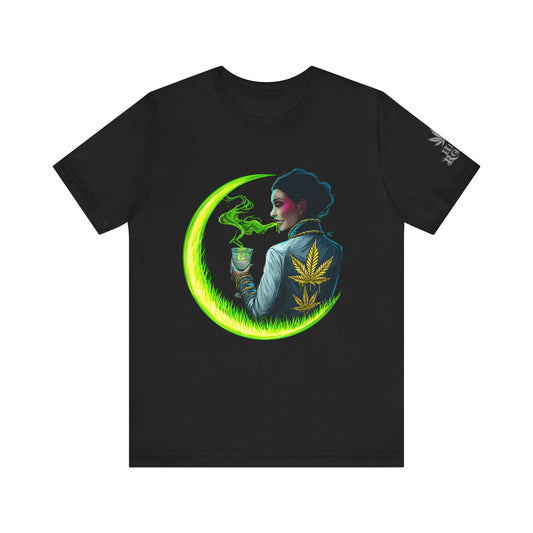 Cannabis Queen Commander T-Shirt - Premium Afrofuturistic 420 Lifestyle Apparel"