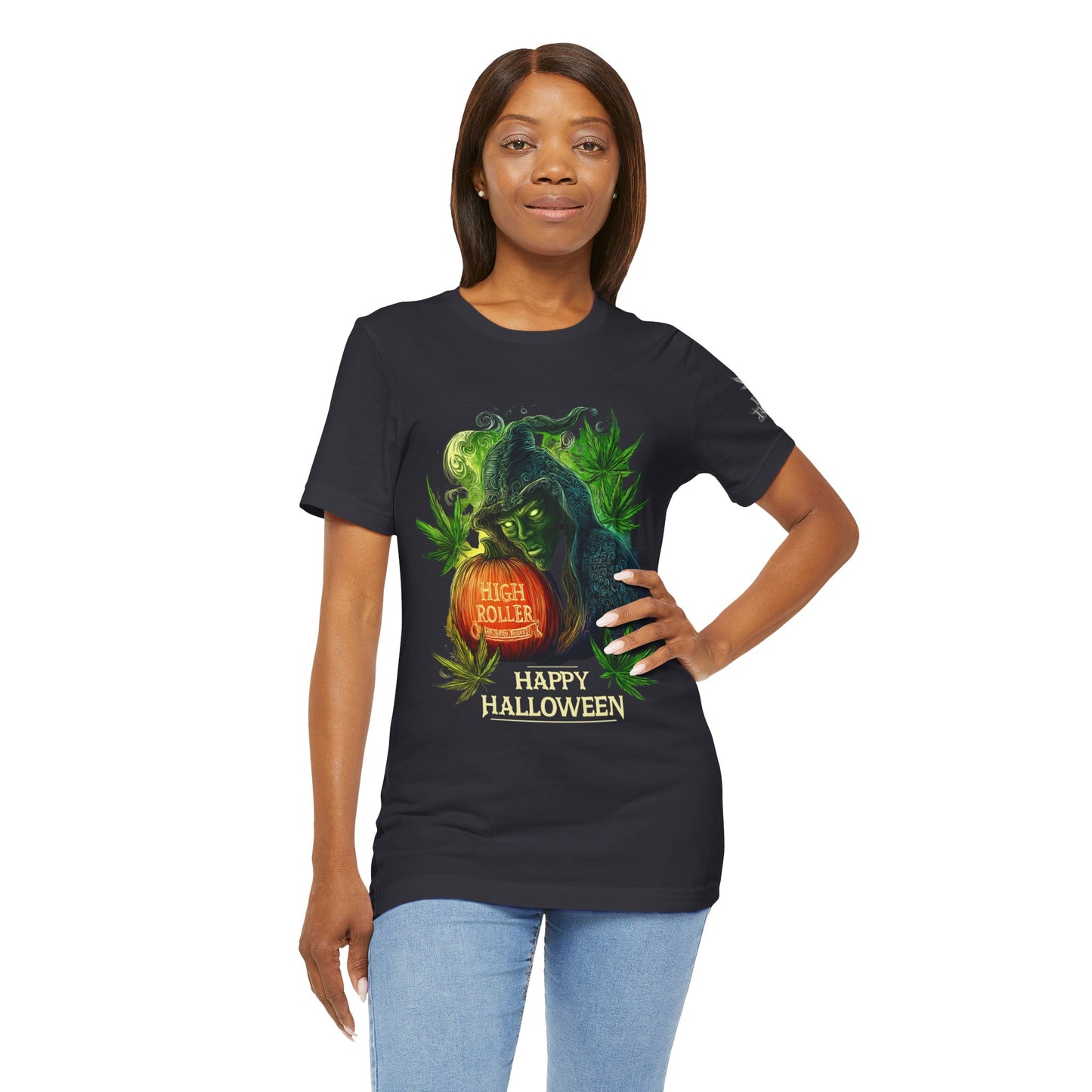 Cannabis Witch's Brew Halloween T-Shirt - Premium Spooky 420 Black Edition Apparel"