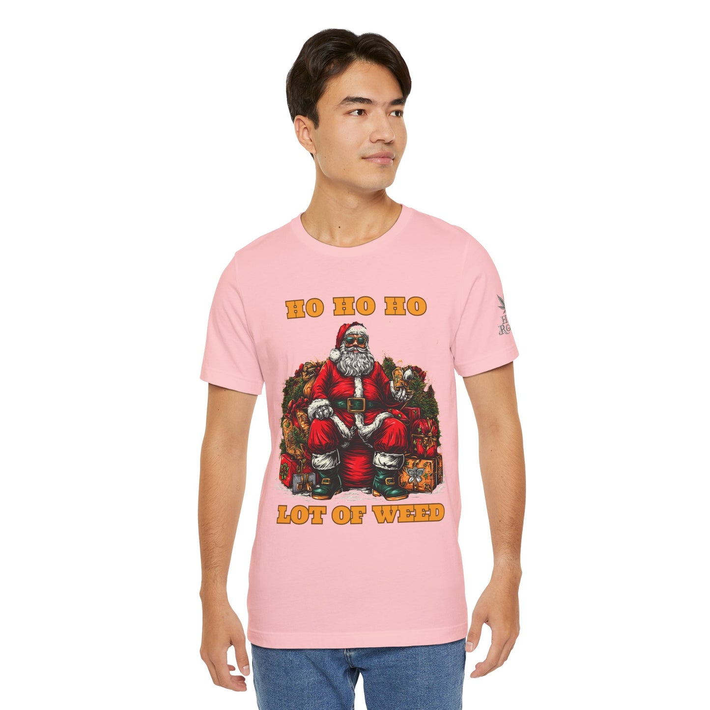 Ho Ho Ho Lot Of Weed Premium Cannabis Christmas T-Shirt