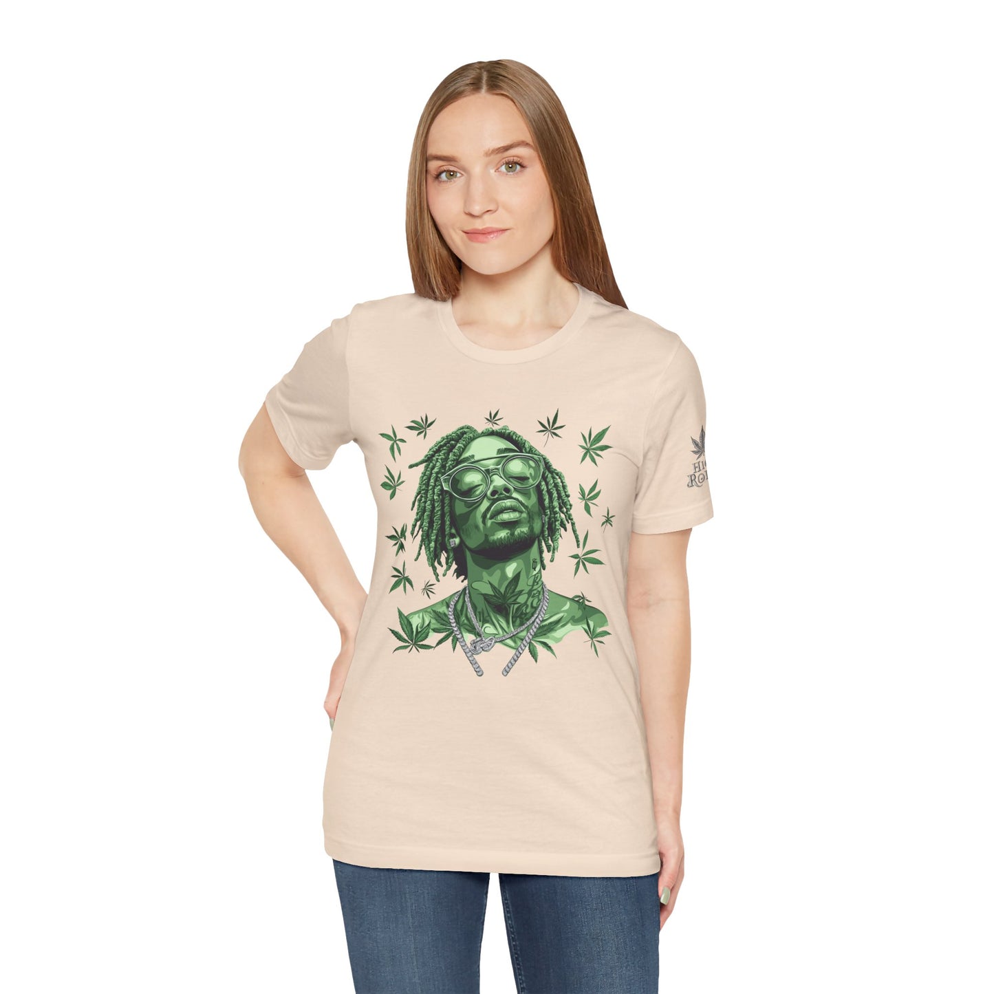 Elevated Vision Green Dream Tee - Premium Airlume Cotton Cannabis Culture Art
