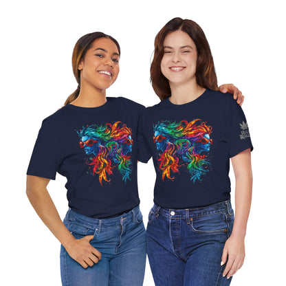 Spectrum Sisters T-Shirt - Premium Airlume Cotton Cannabis Rainbow Psychedelic Art Tee