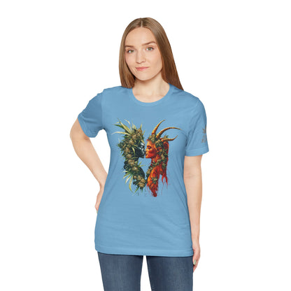 Sacred Union T-Shirt - Premium Airlume Cotton Cannabis Spirits Fantasy Art Tee