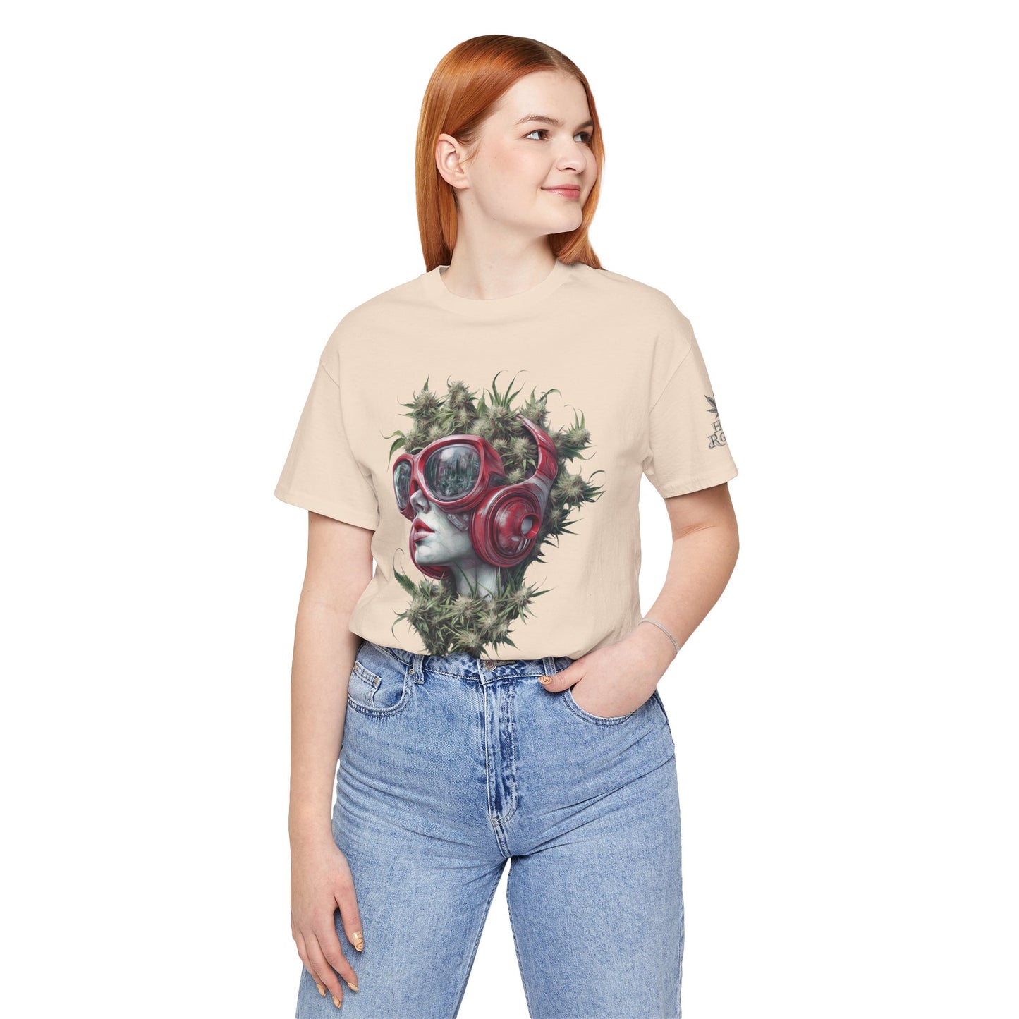 Vibes & Vision Tee - Premium Airlume Cotton Cannabis Culture Surreal Music Art