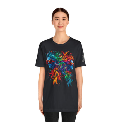 Spectrum Sisters T-Shirt - Premium Airlume Cotton Cannabis Rainbow Psychedelic Art Tee