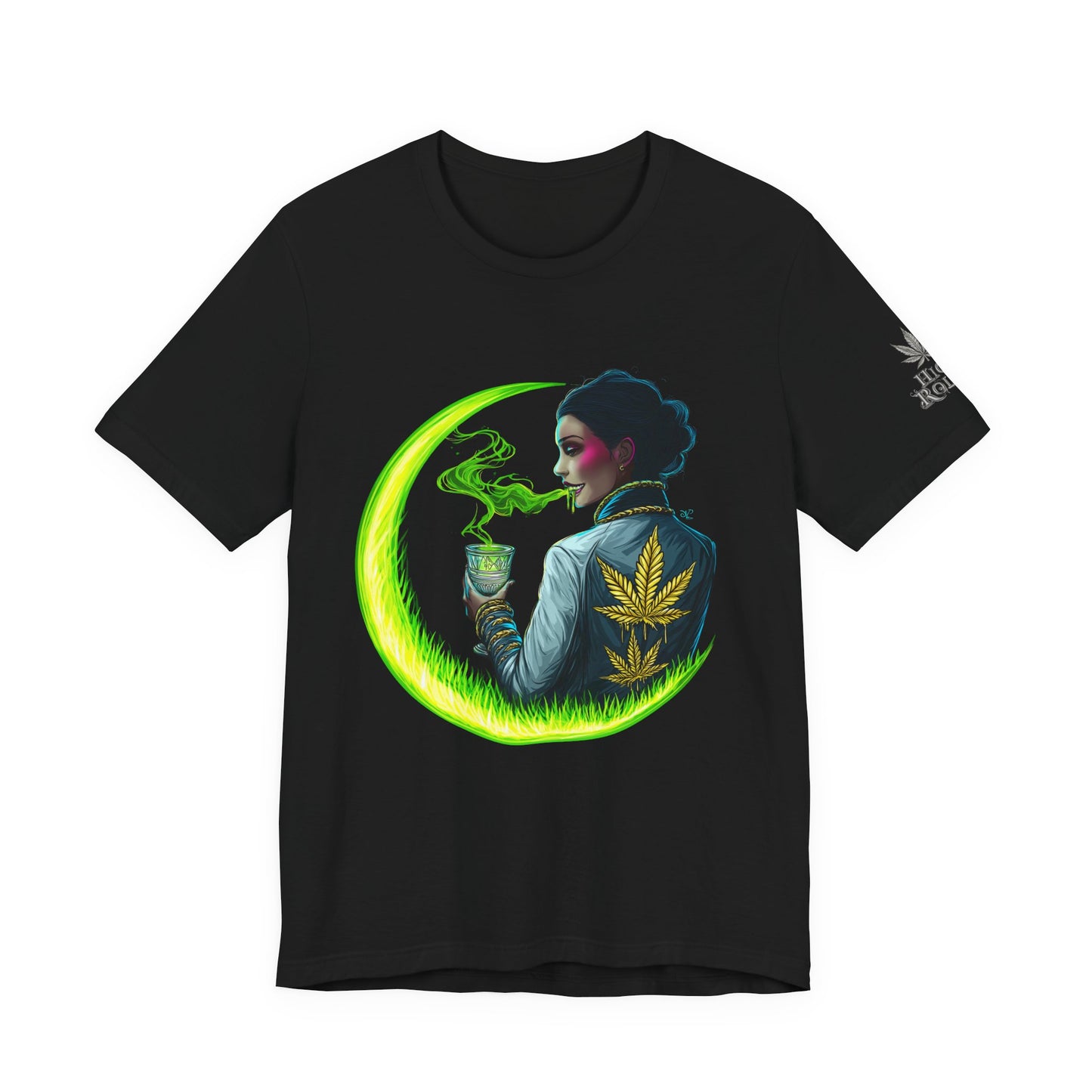 Cannabis Queen Commander T-Shirt - Premium Afrofuturistic 420 Lifestyle Apparel"