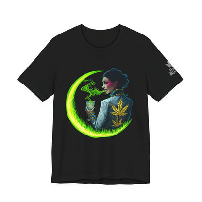 Cannabis Queen Commander T-Shirt - Premium Afrofuturistic 420 Lifestyle Apparel"