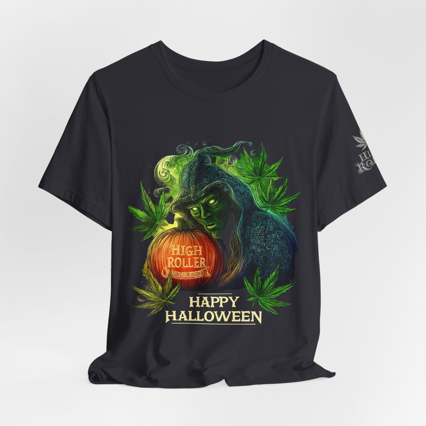 Cannabis Witch's Brew Halloween T-Shirt - Premium Spooky 420 Black Edition Apparel"