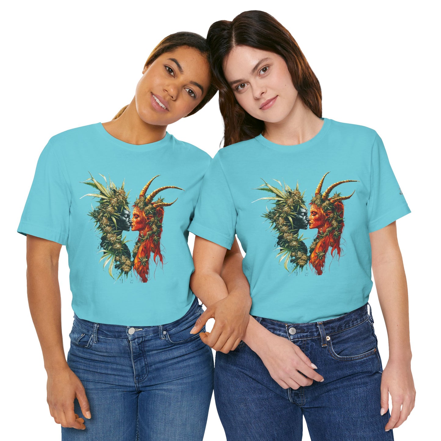 Sacred Union T-Shirt - Premium Airlume Cotton Cannabis Spirits Fantasy Art Tee