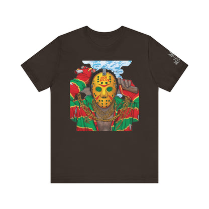 Horror Icon HIGH ROLLER T-Shirt - Premium Cannabis Slasher Culture Apparel"