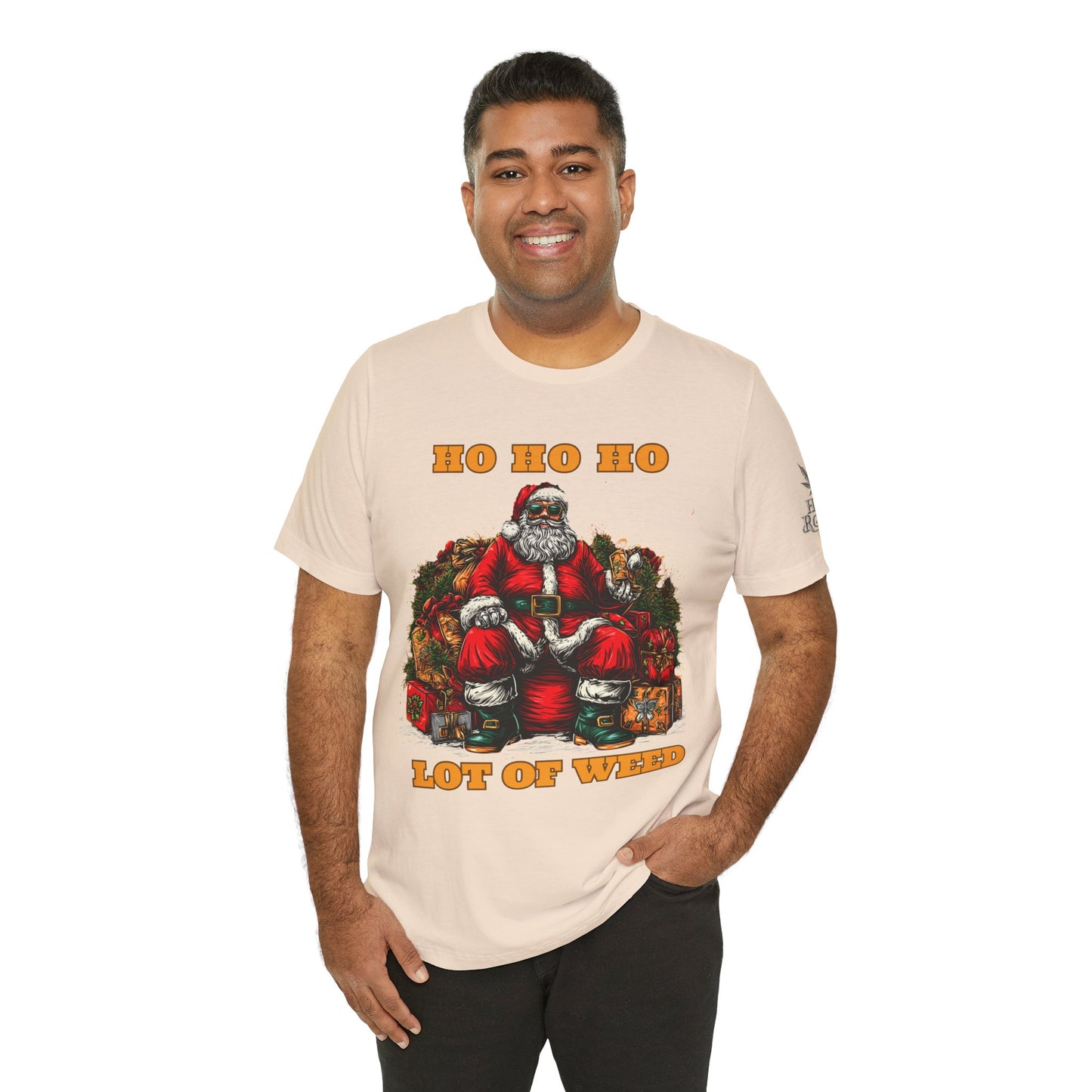 Ho Ho Ho Lot Of Weed Premium Cannabis Christmas T-Shirt