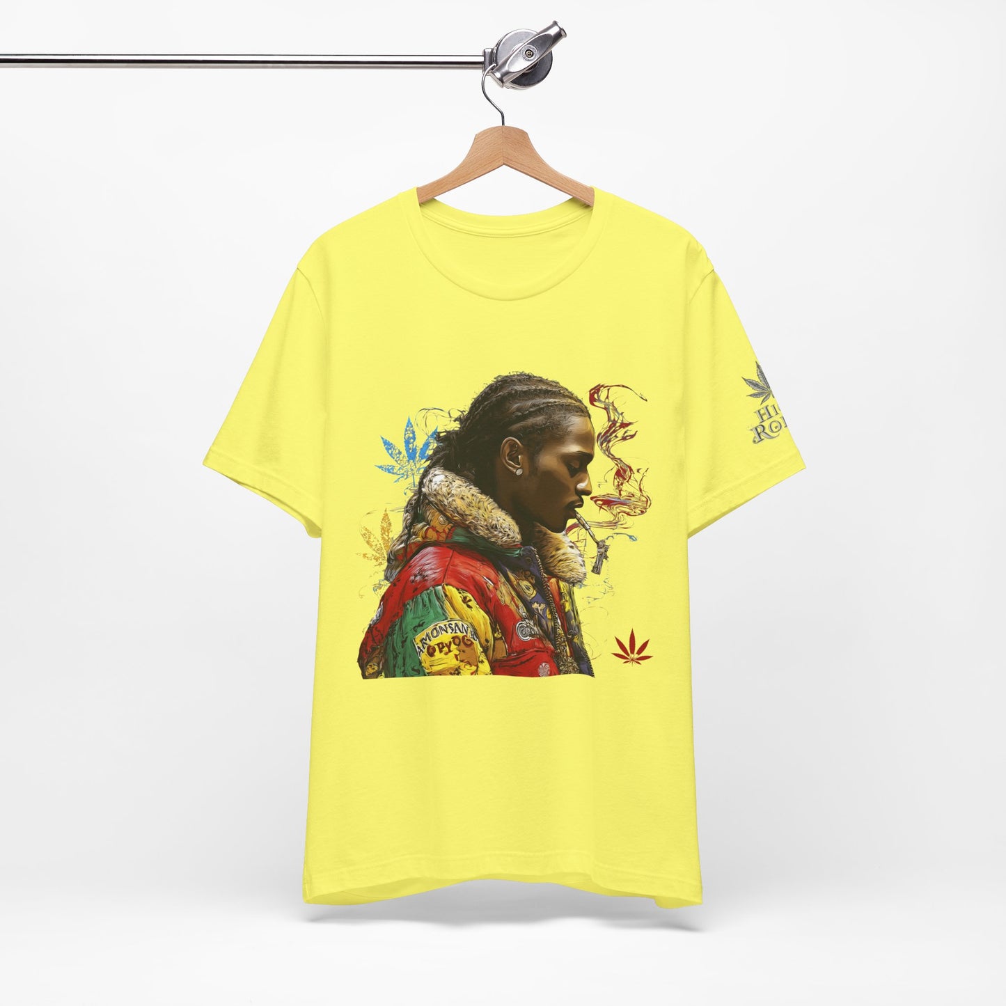 High Roller Profile Smoke Art Cannabis T-Shirt - Premium 420 Hip-Hop Portrait Street Culture Elevated Lifestyle Apparel