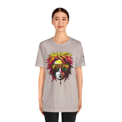 Rasta Cannabis Portrait Tee - Reggae Culture Art Design | High Roller