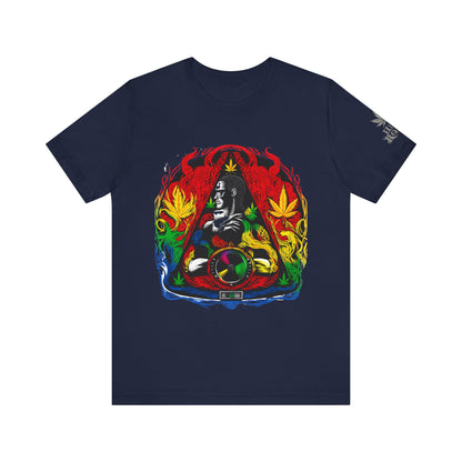 HIGH ROLLER Buddha Meditation Premium Cannabis Culture T-Shirt - Enlightenment Meets Electronic Music Luxury Streetwear