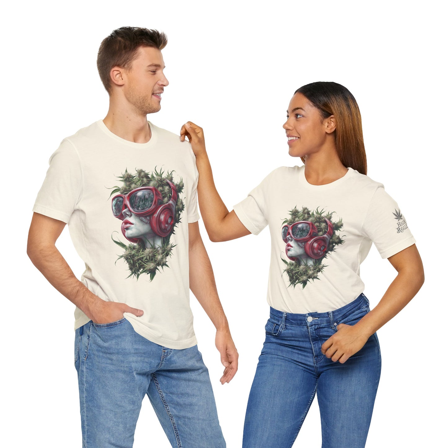 Vibes & Vision Tee - Premium Airlume Cotton Cannabis Culture Surreal Music Art