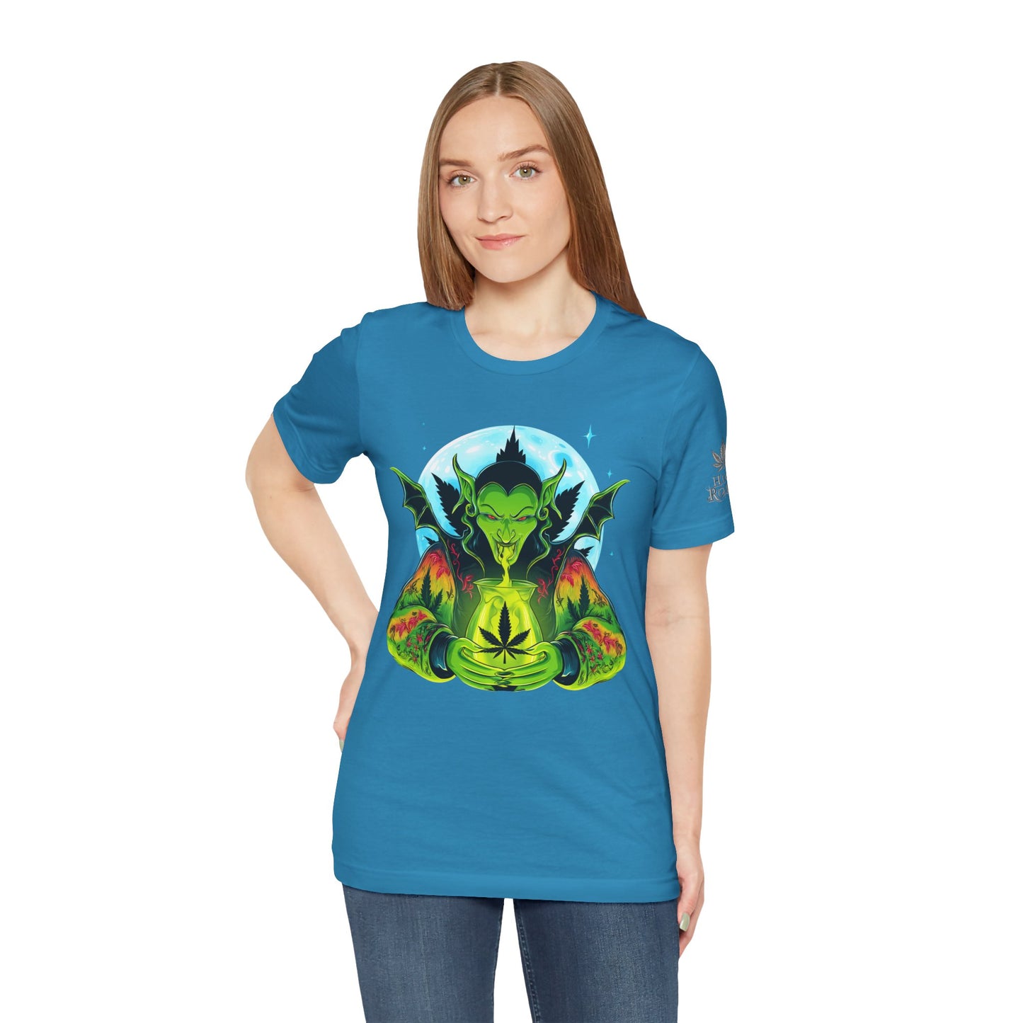 Mystic Dragon Guardian Cannabis Meditation T-Shirt - Premium Psychedelic 420 Apparel