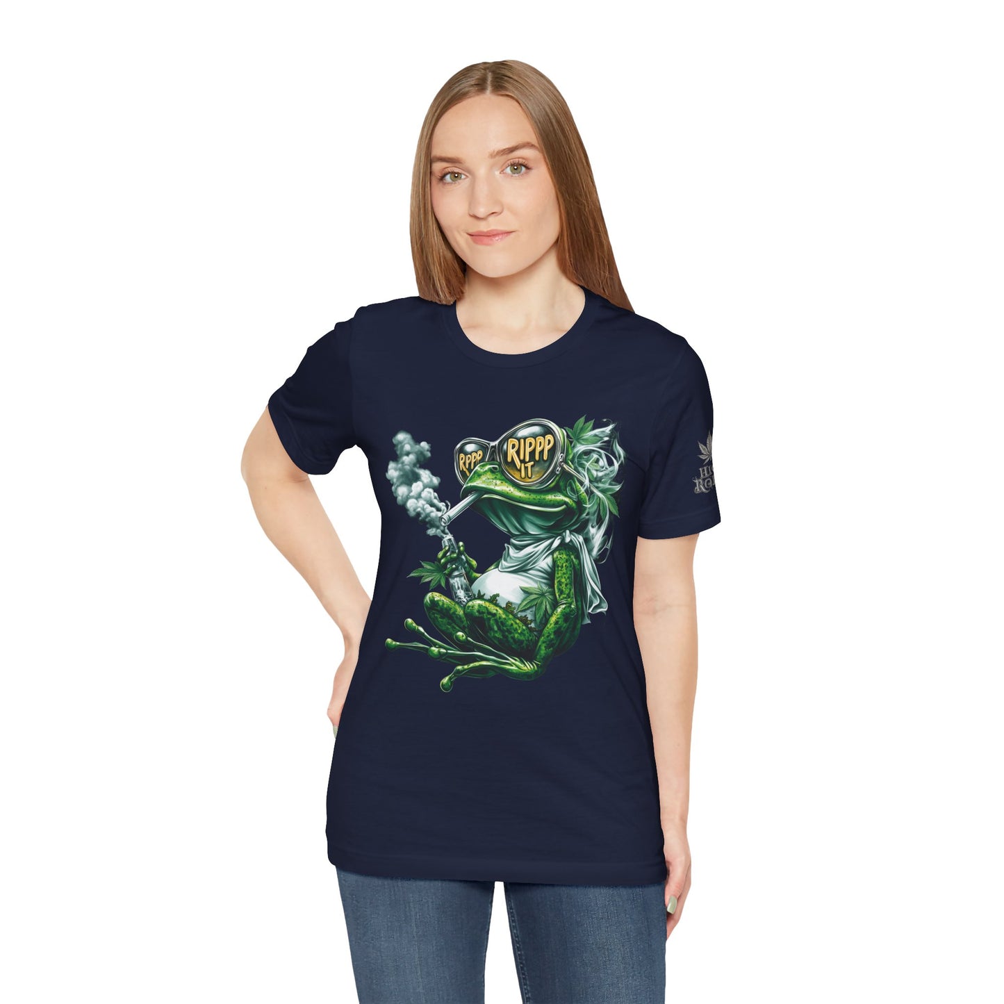 RIPPP IT Cosmic Frog Tee - Premium Airlume Cotton Cannabis Culture Streetwear