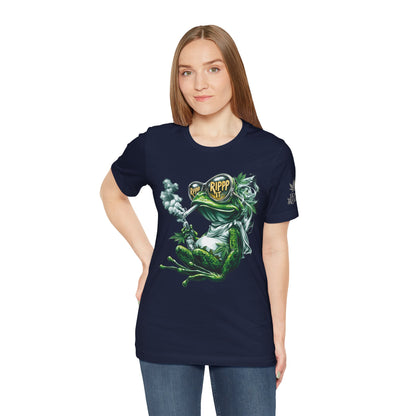 RIPPP IT Cosmic Frog Tee - Premium Airlume Cotton Cannabis Culture Streetwear
