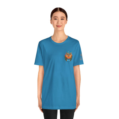 Cannabis Paradise Circle Tee - Tropical Sunset Art Design | High Roller