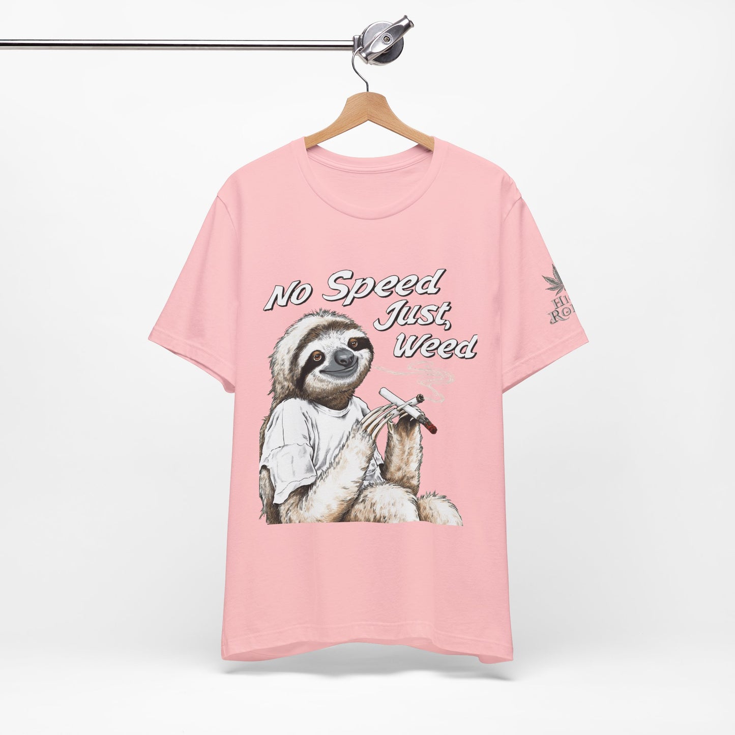 Slow Motion Tee - Premium Airlume Cotton Cannabis Culture Sloth Humor Art