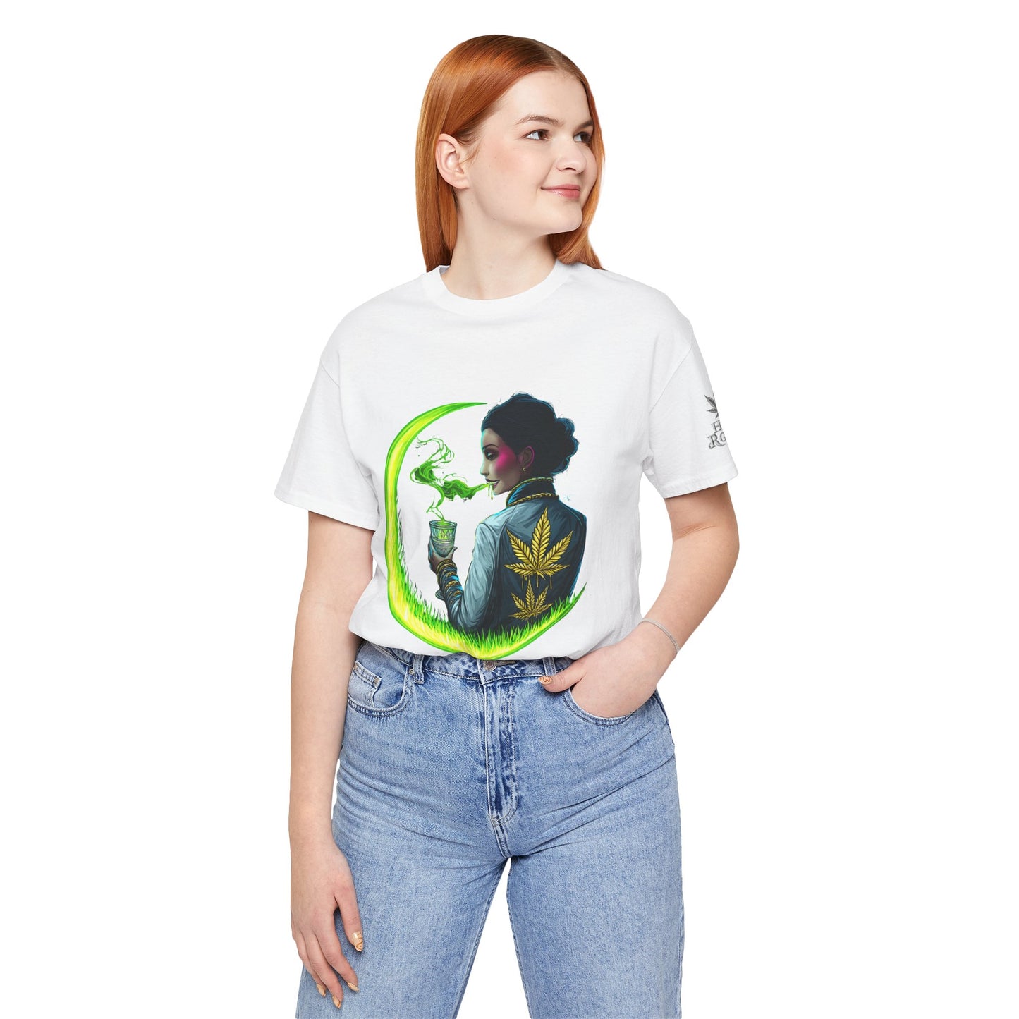 Cannabis Queen Commander T-Shirt - Premium Afrofuturistic 420 Lifestyle Apparel"