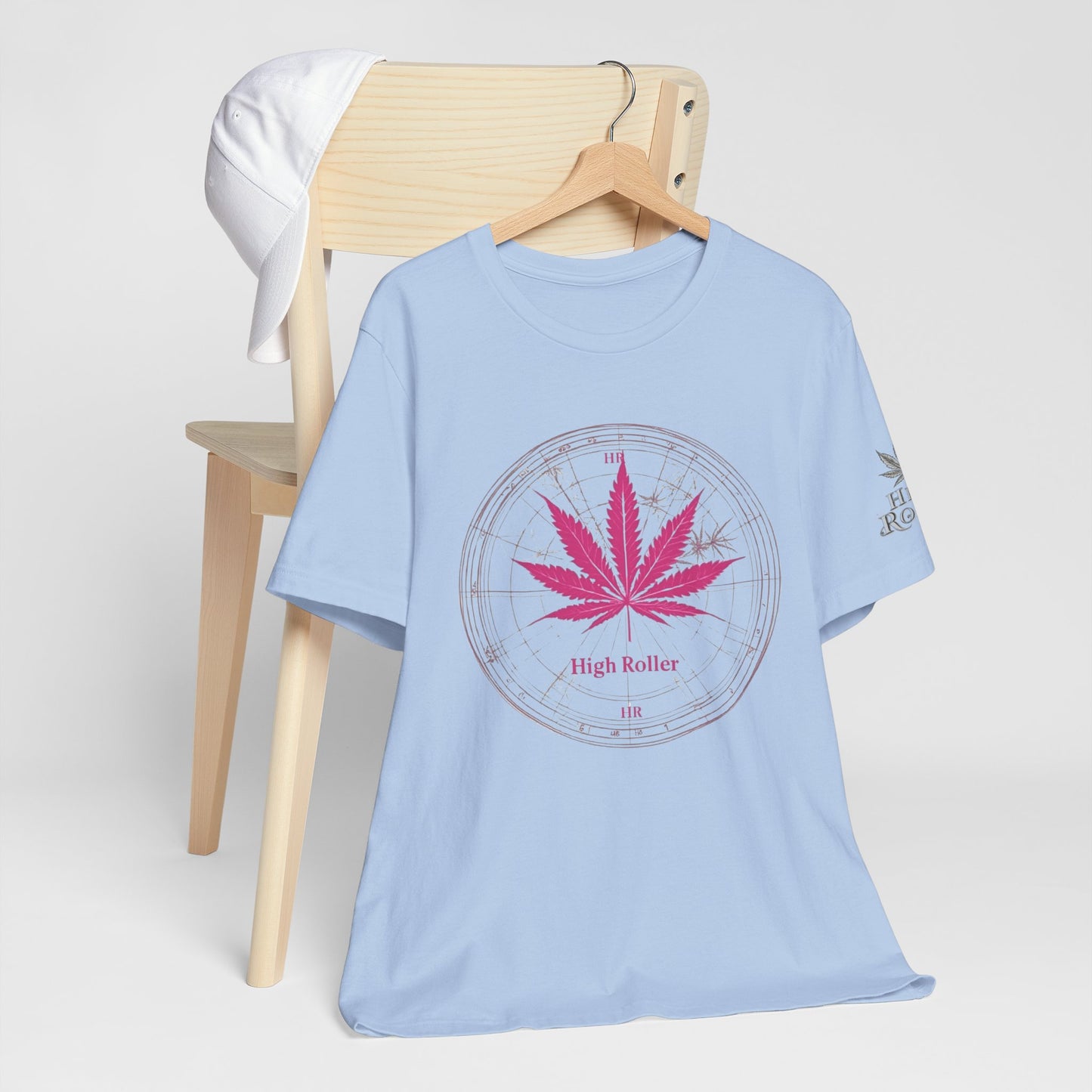 True North Tee - Premium Airlume Cotton Cannabis Culture Compass Navigation Art