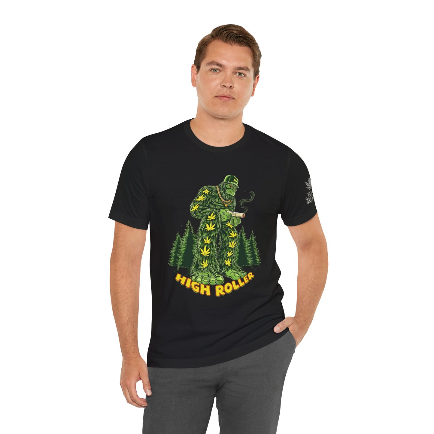 Cannabis Sasquatch Forest King T-Shirt - Premium Bigfoot 420 Lifestyle Apparel"