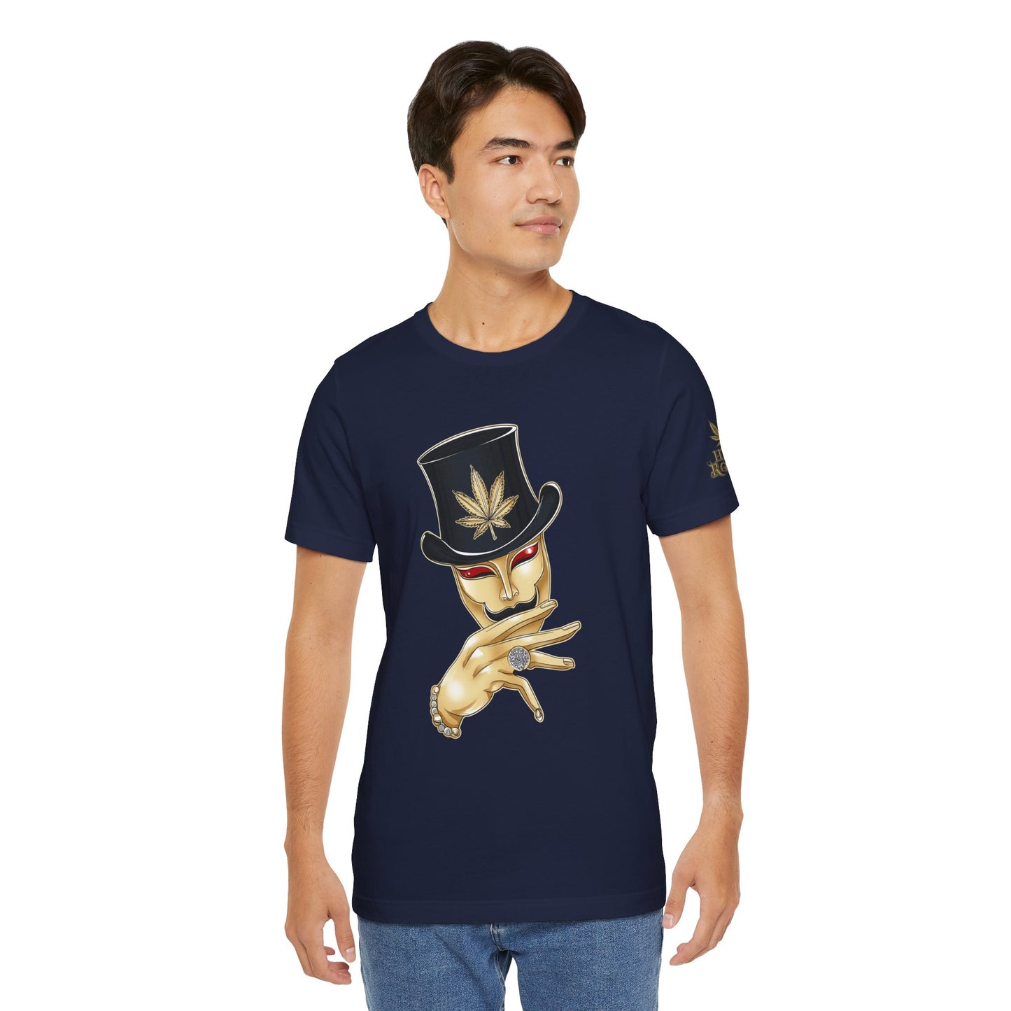 Golden Touch T-Shirt - Premium Airlume Cotton Cannabis Luxury Boss Art Tee