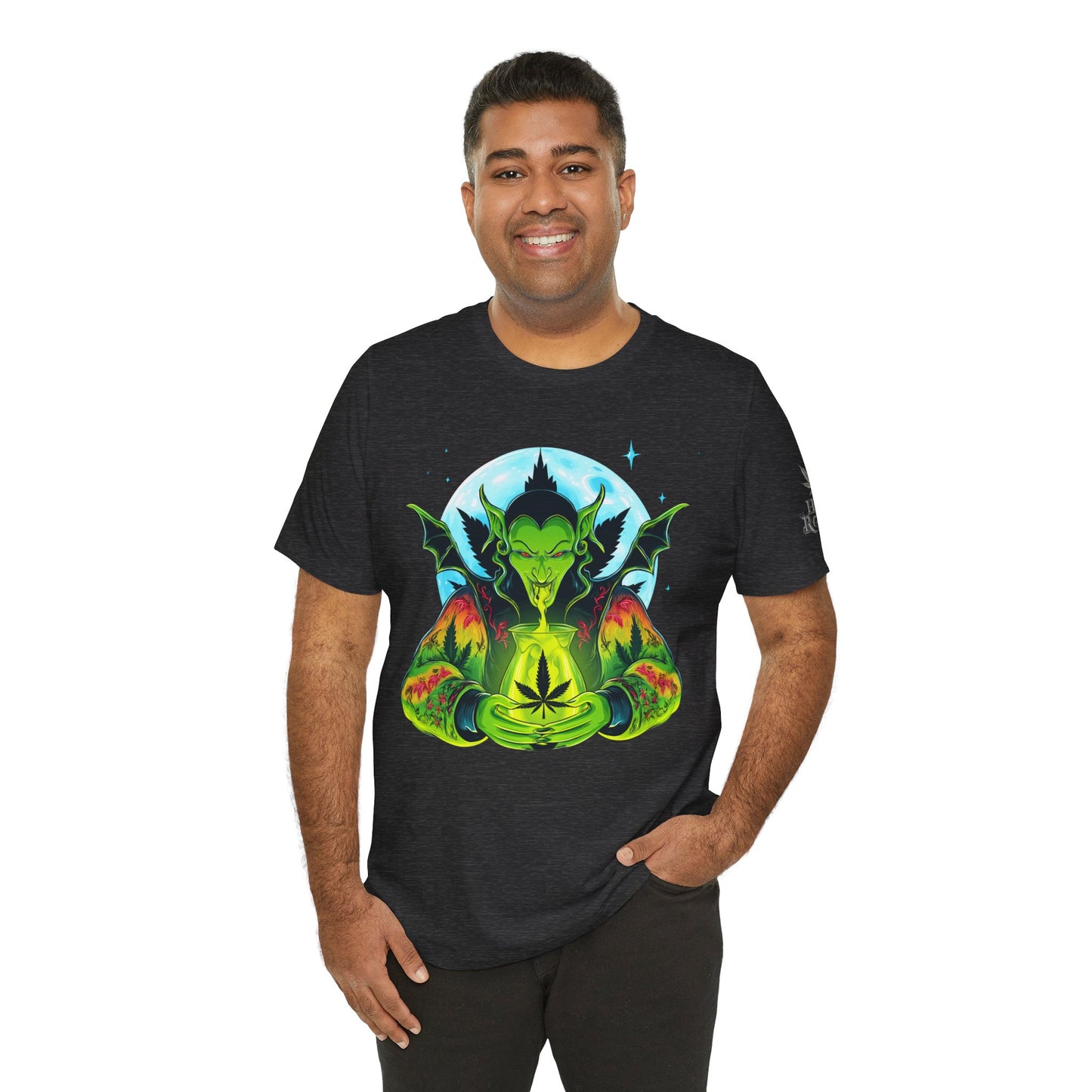 Mystic Dragon Guardian Cannabis Meditation T-Shirt - Premium Psychedelic 420 Apparel