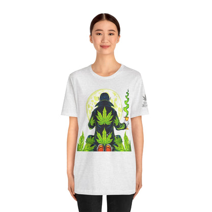 Luxury Gothic Cannabis Vampire T-Shirt - Premium Dark HIGH ROLLER Streetwear - Elevated Nocturnal 420 Fashion