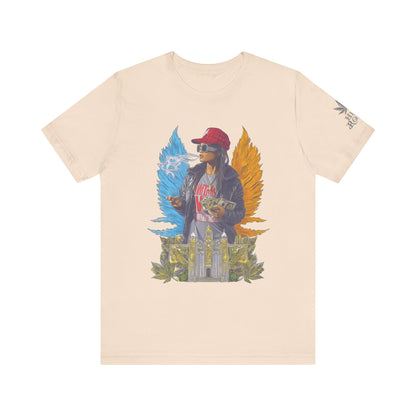 High Roller Golden Wings Money Cannabis T-Shirt - Premium 420 Hip-Hop Angel Street Culture Success Lifestyle Apparel