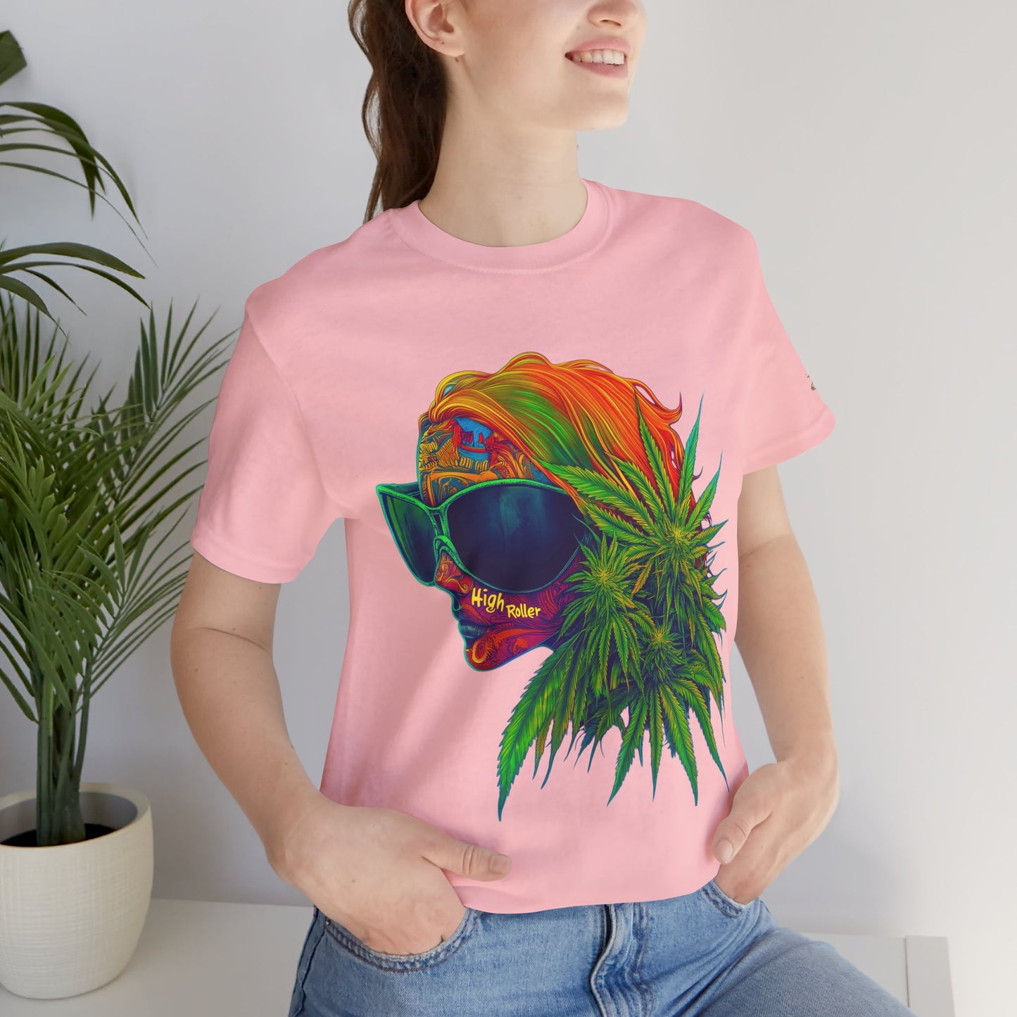 Neon Dreams Tee - Premium Airlume Cotton Cannabis Culture Psychedelic Profile Art