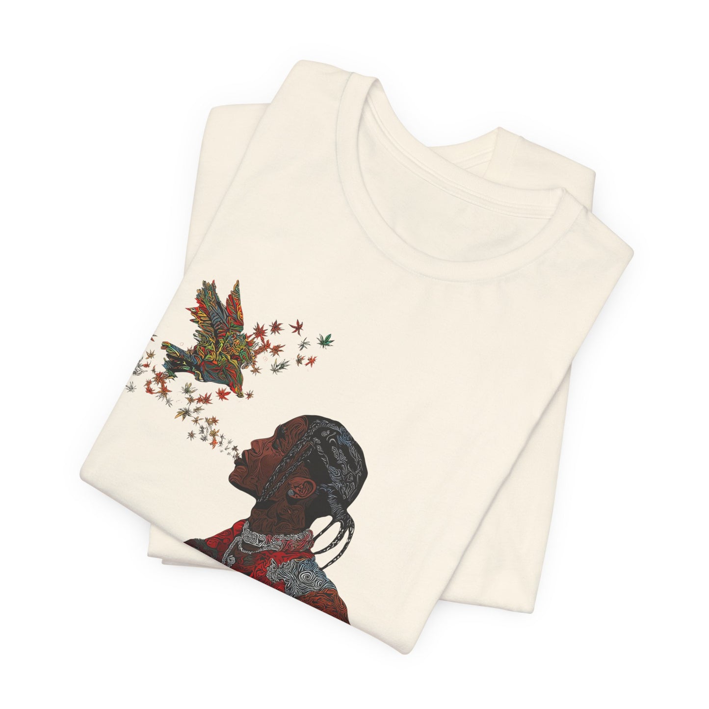 High Roller ANSO Freedom Eagle Cannabis T-Shirt - Premium 420 Artistic Double Exposure Urban Culture Liberation Apparel