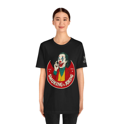 High Roller Villain T-Shirt - Premium Airlume Cotton Cannabis Joker Badge Art Tee
