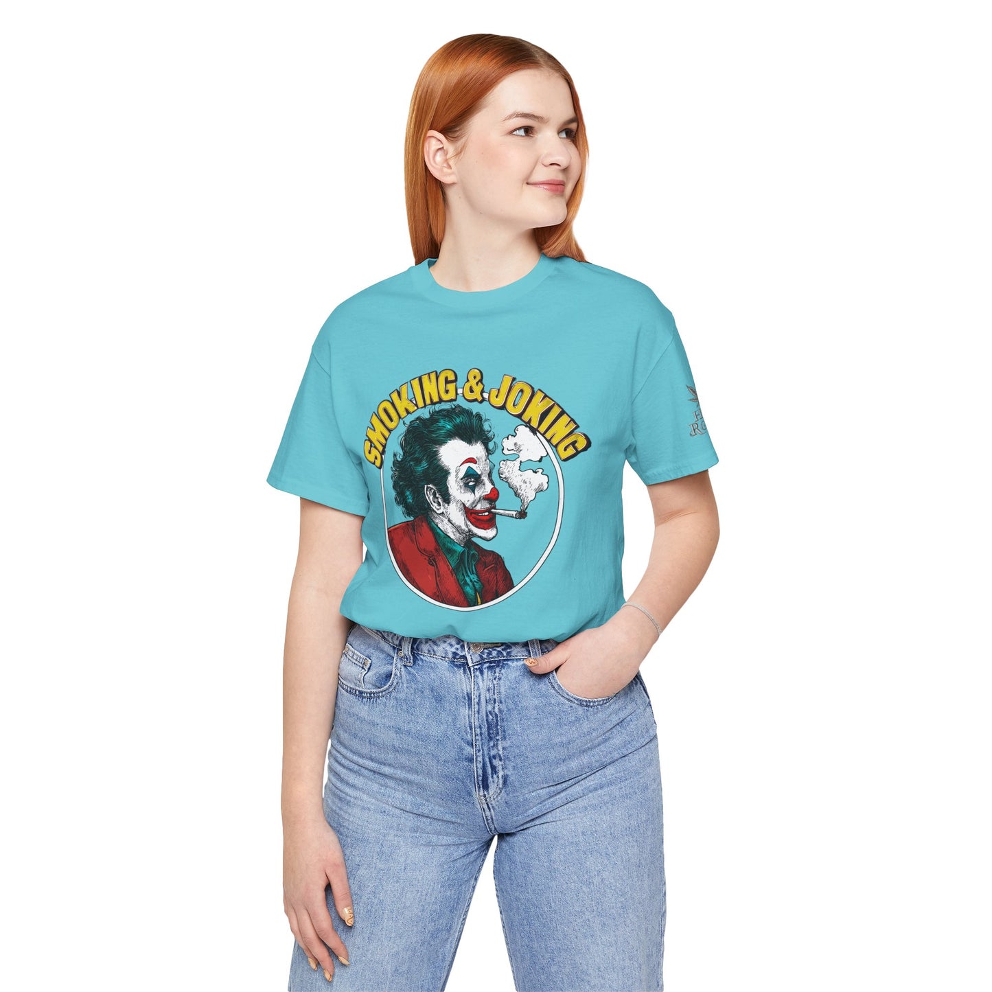 Smoking & Joking T-Shirt - Premium Airlume Cotton Cannabis Villain Pop Art Tee
