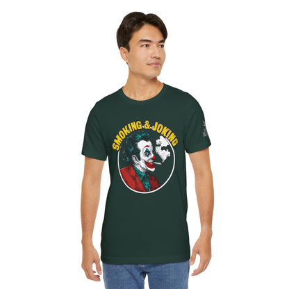 Smoking & Joking T-Shirt - Premium Airlume Cotton Cannabis Villain Pop Art Tee