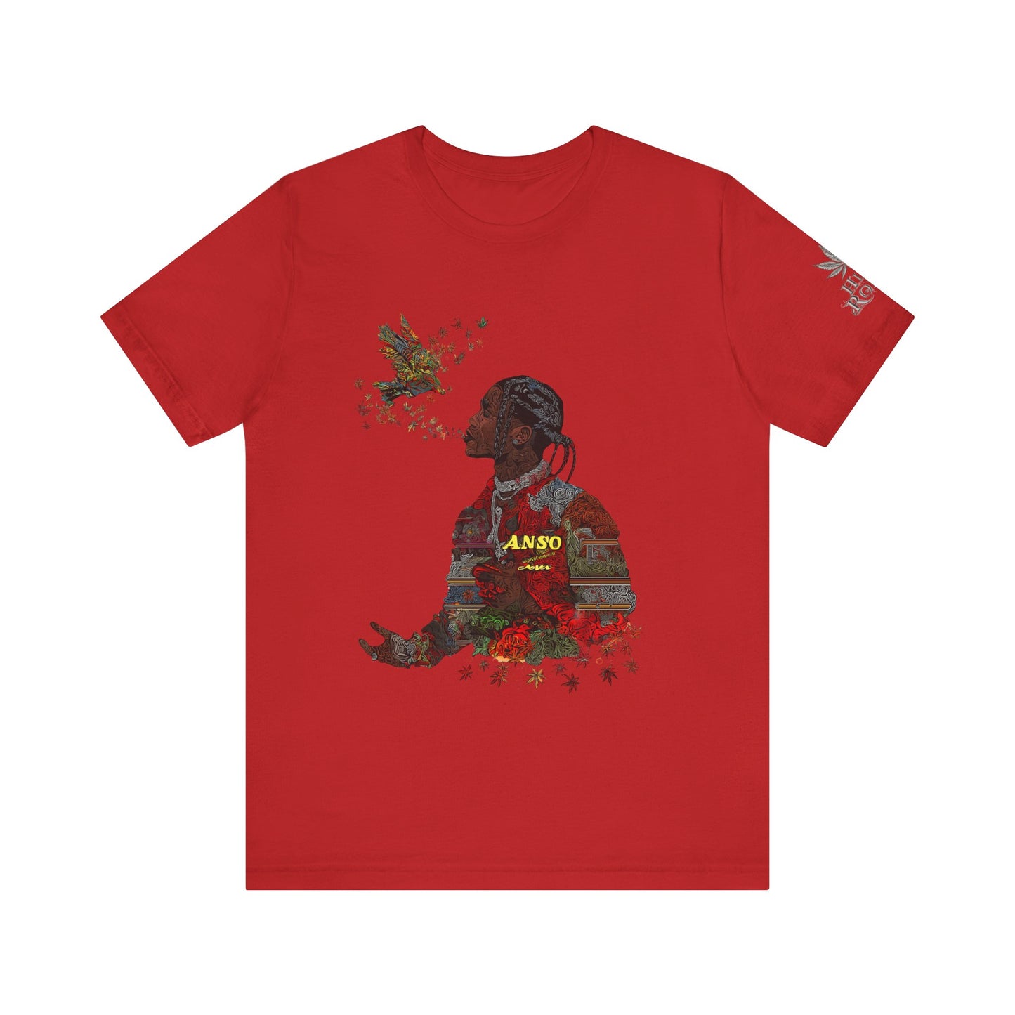 High Roller ANSO Freedom Eagle Cannabis T-Shirt - Premium 420 Artistic Double Exposure Urban Culture Liberation Apparel