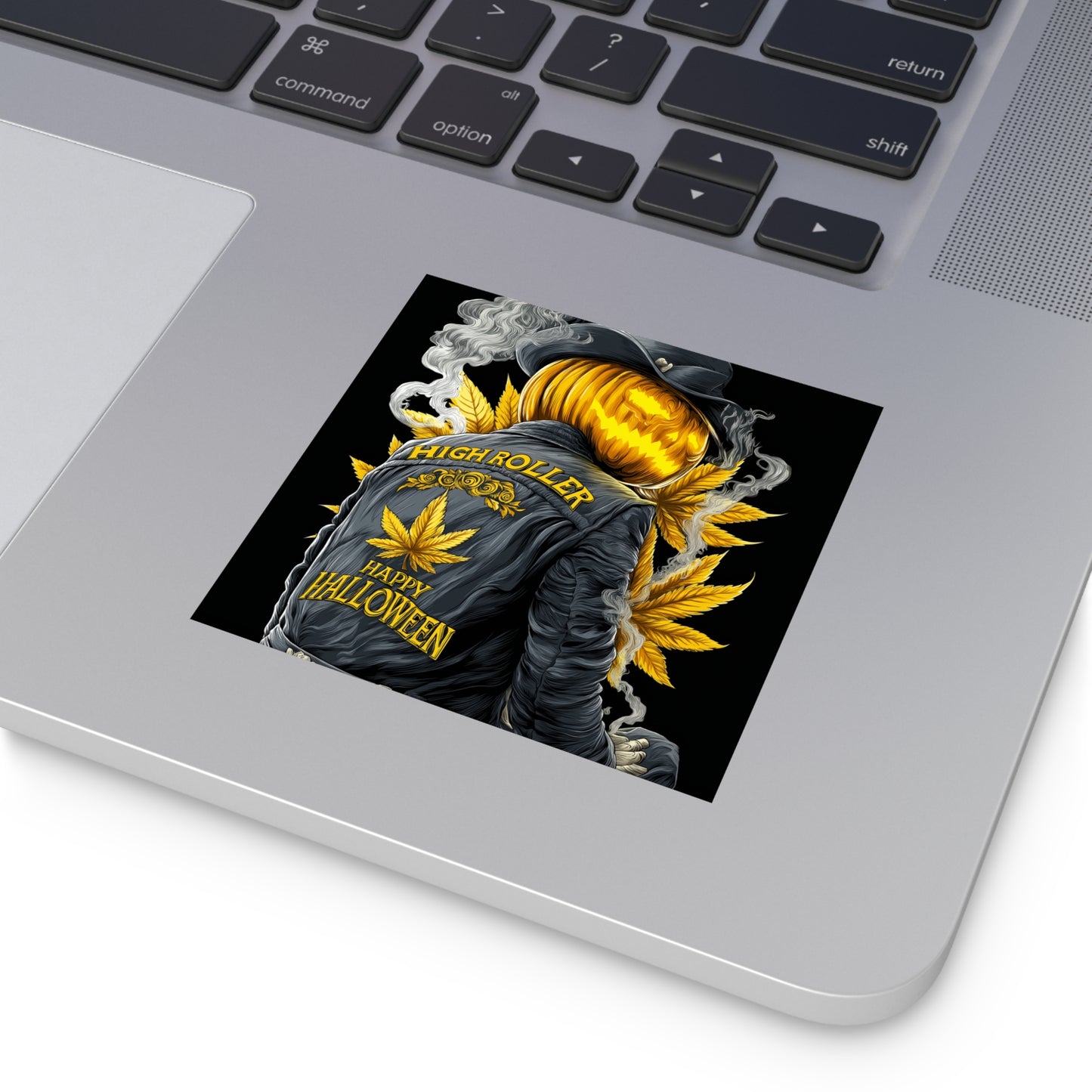 Golden Pumpkin King HIGH ROLLER - Halloween Cannabis Royalty Sticker