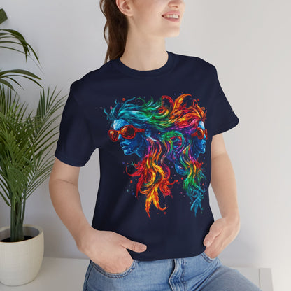 Spectrum Sisters T-Shirt - Premium Airlume Cotton Cannabis Rainbow Psychedelic Art Tee