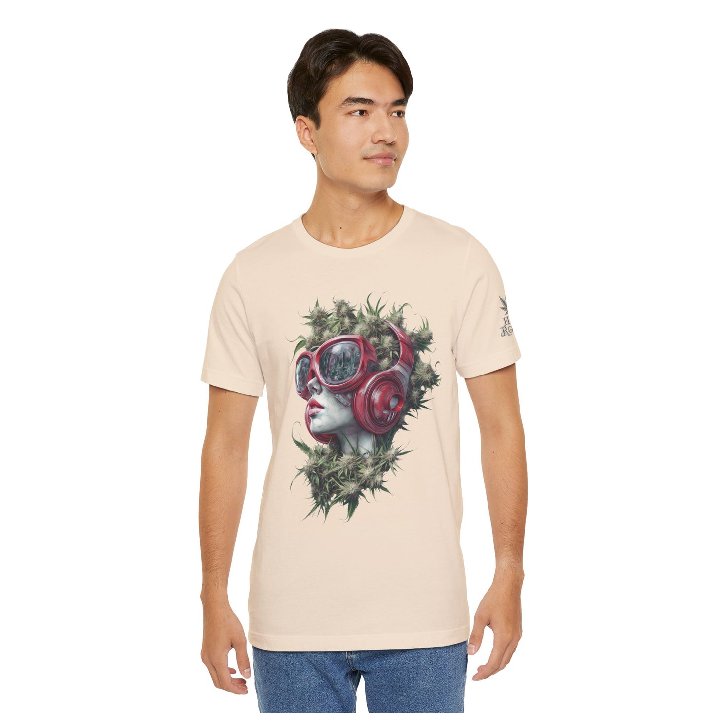 Vibes & Vision Tee - Premium Airlume Cotton Cannabis Culture Surreal Music Art