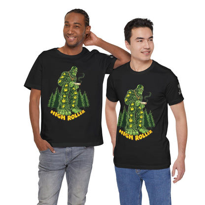 Cannabis Sasquatch Forest King T-Shirt - Premium Bigfoot 420 Lifestyle Apparel"