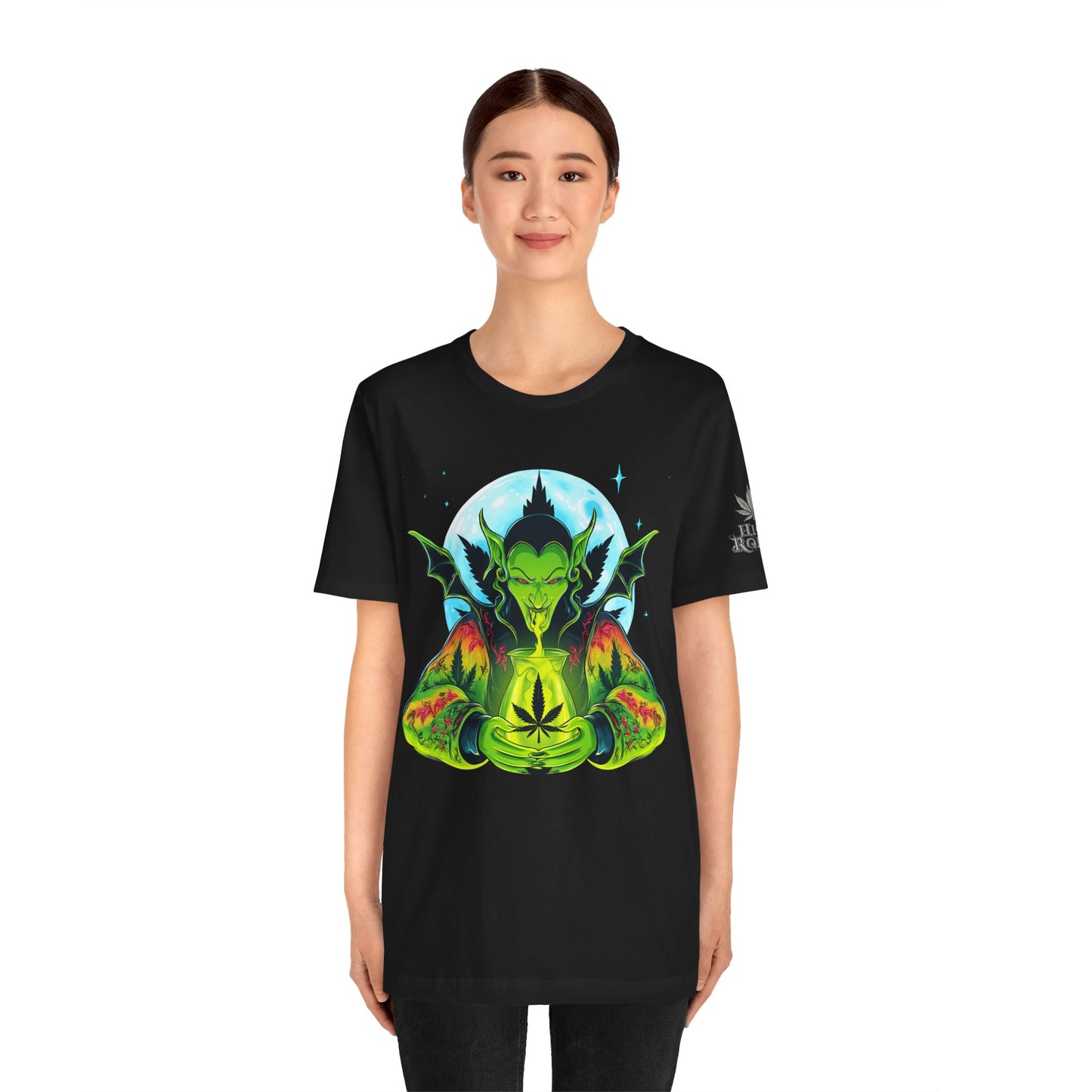 Mystic Dragon Guardian Cannabis Meditation T-Shirt - Premium Psychedelic 420 Apparel