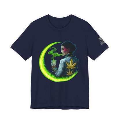 Cannabis Queen Commander T-Shirt - Premium Afrofuturistic 420 Lifestyle Apparel"