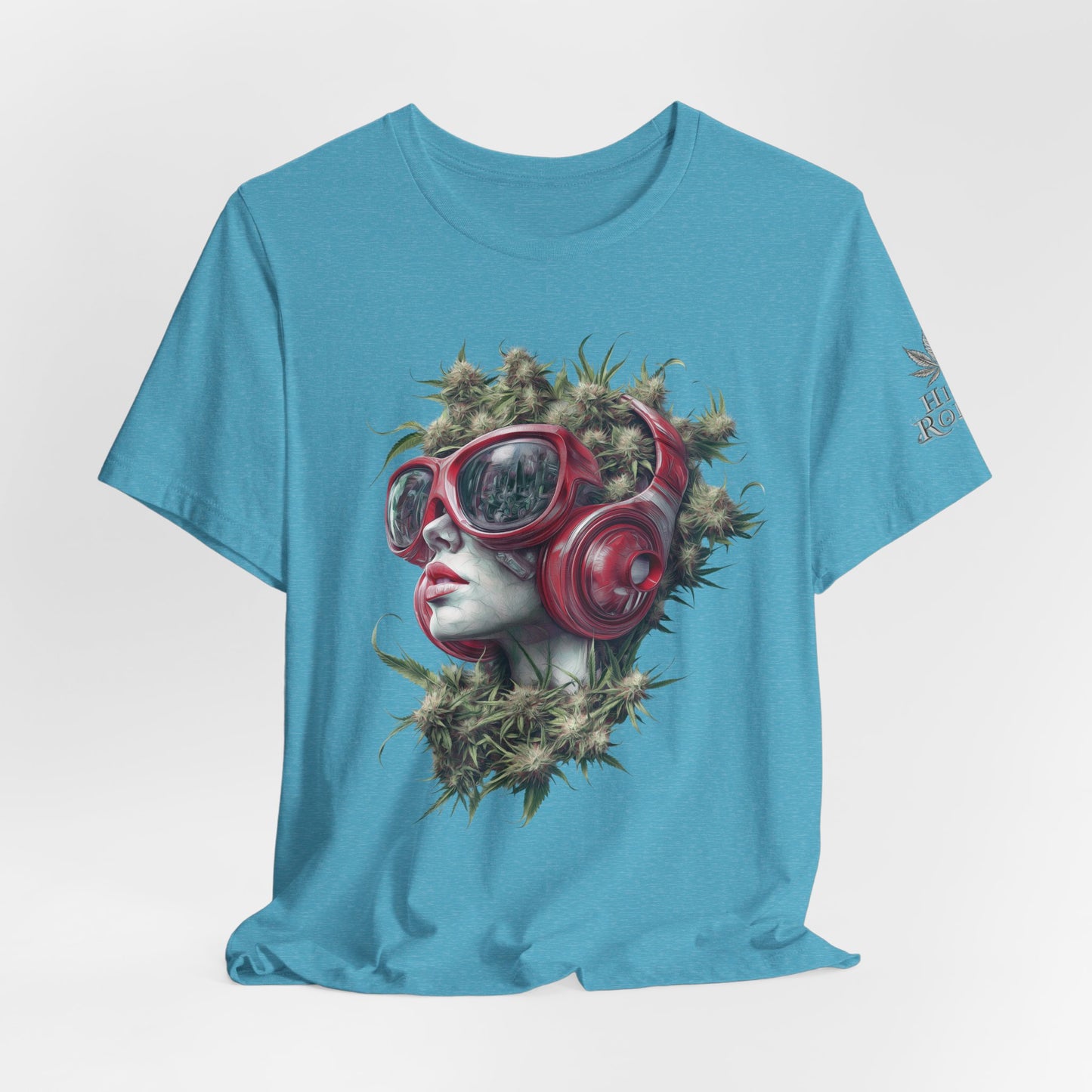 Vibes & Vision Tee - Premium Airlume Cotton Cannabis Culture Surreal Music Art