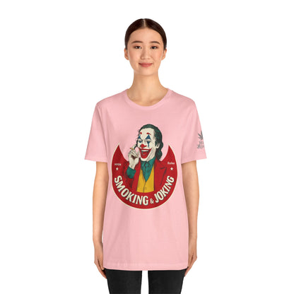 High Roller Villain T-Shirt - Premium Airlume Cotton Cannabis Joker Badge Art Tee