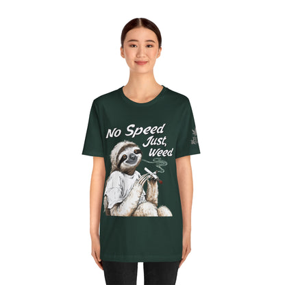 Slow Motion Tee - Premium Airlume Cotton Cannabis Culture Sloth Humor Art