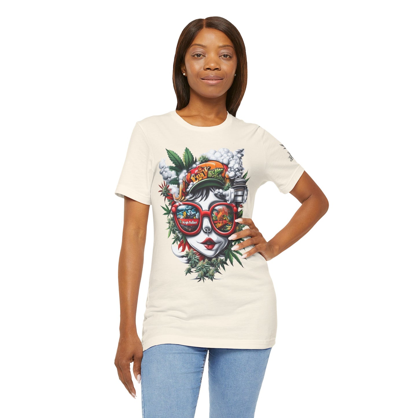 Vision Quest T-Shirt - Premium Airlume Cotton Cannabis Goddess Psychedelic Art Tee