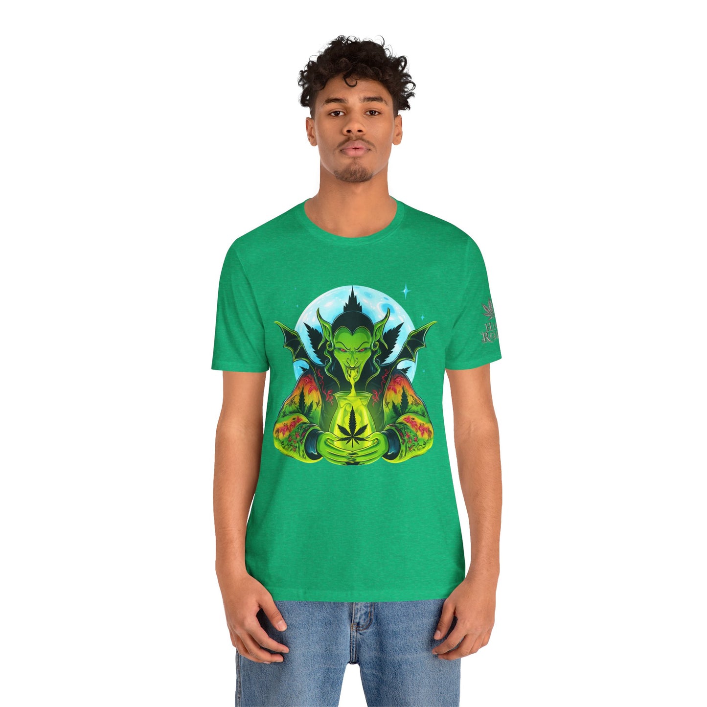 Mystic Dragon Guardian Cannabis Meditation T-Shirt - Premium Psychedelic 420 Apparel